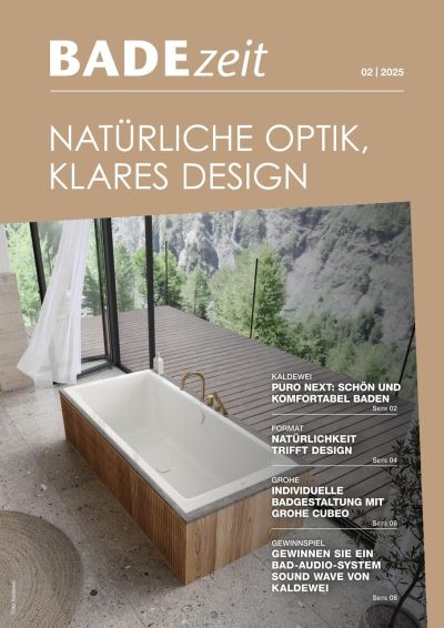 BADEzeit 2025/02 - Natürliche Optik, klares Design.