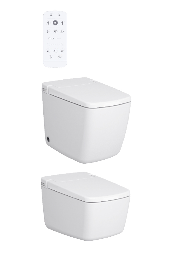 Smartes Dusch-WC mit Fernbedienung, wandhängend in zwei Varianten